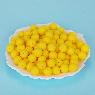 Round Silicone Focal Beads SI-JX0046A-17-1