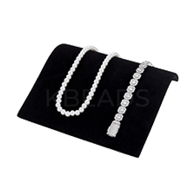 Paper Covered with Velvet Necklace Organizer Jewelry Display Stands ODIS-WH0031-37-1