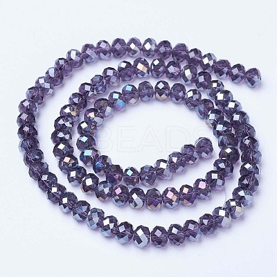 Electroplate Glass Beads Strands EGLA-A034-T2mm-B13-1