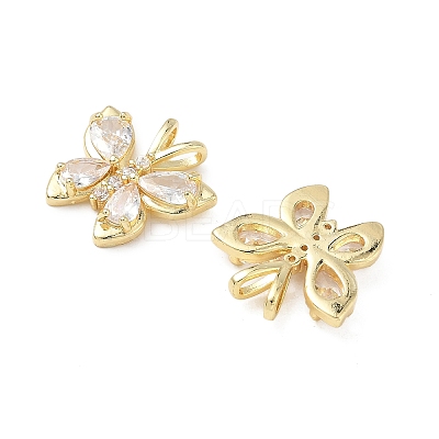 Brass Micro Pave Cubic Zirconia Pendants KK-L256-02G-1
