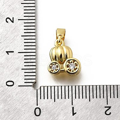 Brass Micro Pave Cubic Zirconia Charms KK-P295-23G-1