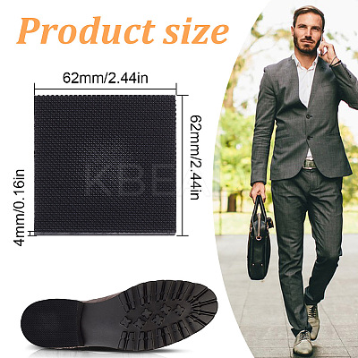 6 Pairs Anti Skid Rubber Shoes Bottom DIY-BC0009-92-1