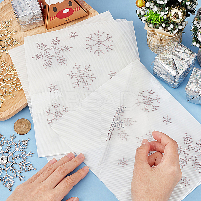 Snowflake Pattern Hotfix Rhinestones DIY-WH0430-205E-1