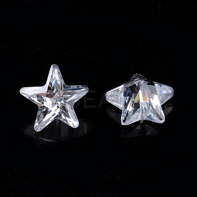 Cubic Zirconia Pointed Back Cabochons ZIRC-S059-7x7mm-001-1