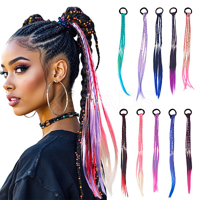 10Pcs 10 Colors High Temperature Silk Hair Wigs PHAR-TA0001-12-1