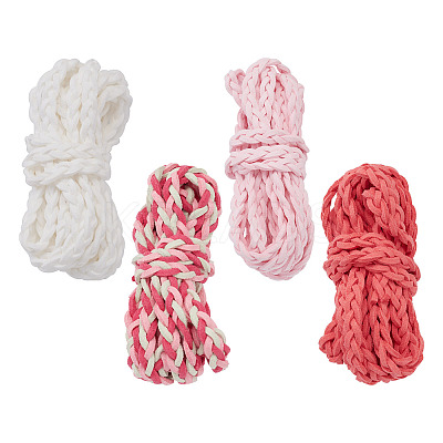 10 Yards 4 Colors  Braided Flat Faux Suede Cord LW-TA0001-05-1