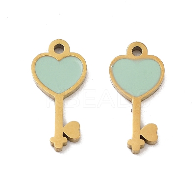 Ion Plating(IP) 316 Stainless Steel Enamel Charms STAS-U014-63G-02-1