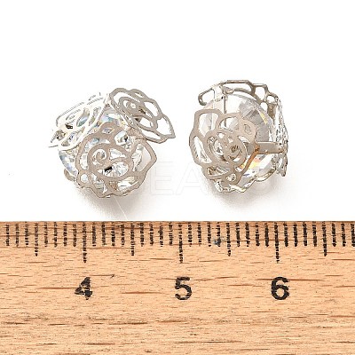 Brass Micro Pave Cubic Zirconia Pendants KK-M312-27P-1