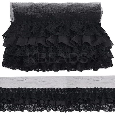 Pleated Chiffon Lace Trim SRIB-NB0001-10C-1