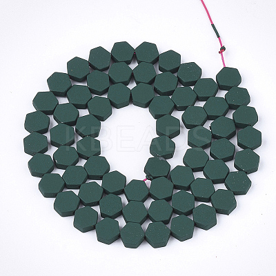 Spray Painted Non-magnetic Synthetic Hematite Beads Strands G-T116-03B-14-1