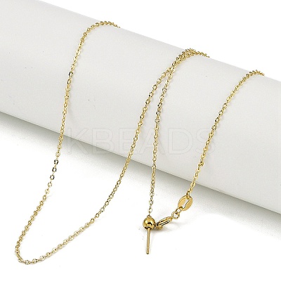 Ion Plating(IP) 304 Stainless Steel Cable Chains Necklaces NJEW-H042-06G-1