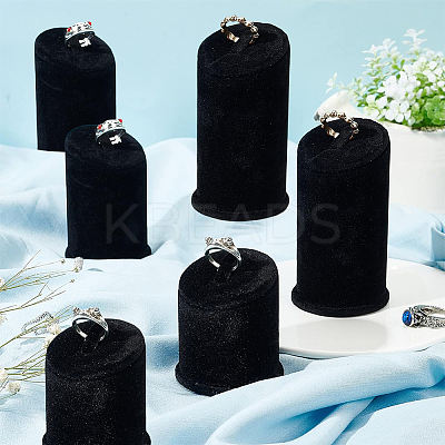 6Pcs 3 Sizes Velvet Ring Displays RDIS-FG0001-31-1