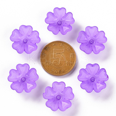 Transparent Frosted Acrylic Bead Caps X-MACR-S371-04A-747-1