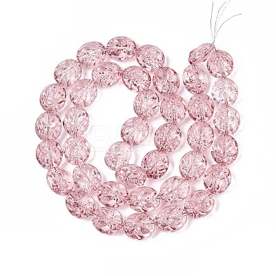 Baking Paint Transparent Glass Beads Strands DGLA-N017-04D-1