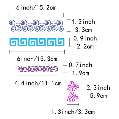Stainless Steel Cutting Dies Stencils DIY-WH0238-144-1