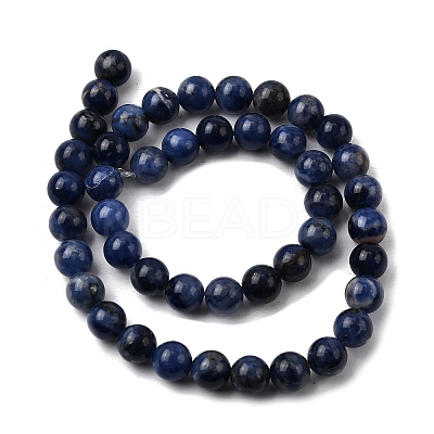 Natural Sodalite Beads Strands G-P582-8mm-02-1