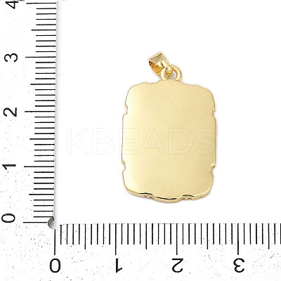 Brass Enamel Pendants KK-U068-13D-01G-1