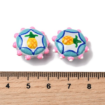Baking Paint Glass Enamel Beads LAMP-K039-34F-1