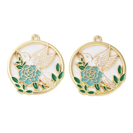 Rack Plating Alloy Enamel Pendants LS-FIND-Q099-04A-02-1