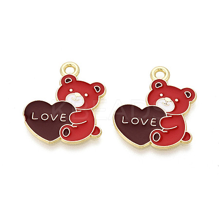 Valentine's Day Alloy Enamel Pendants ENAM-T023-16A-1