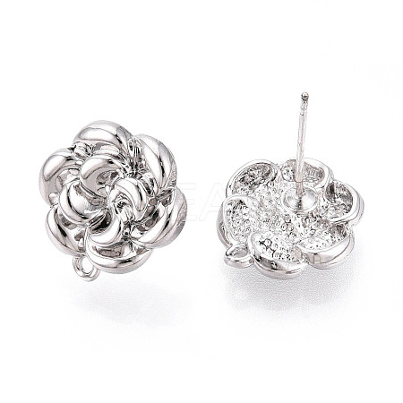 Alloy Stud Earring Findings PALLOY-N150-80P-1