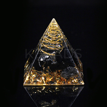 Orgonite Pyramid Resin Display Decorations X-G-PW0005-05G-1