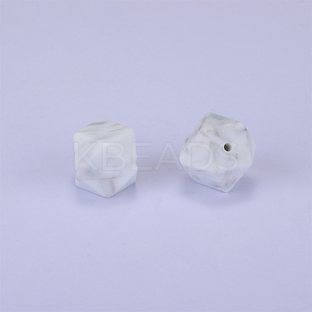 Hexagonal Silicone Focal Beads SI-JX0020A-63-1