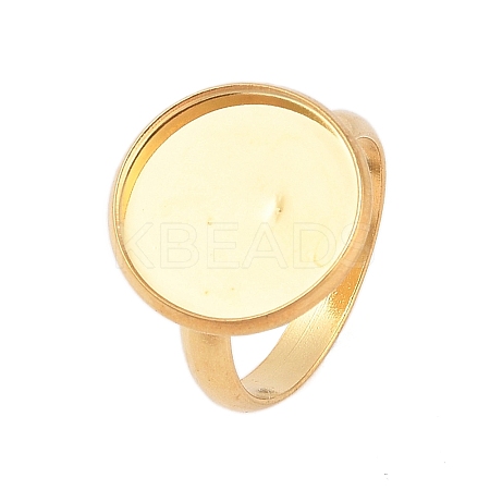 Adjustable 304 Stainless Steel Finger Rings Components X-STAS-L193-G-14mm-1