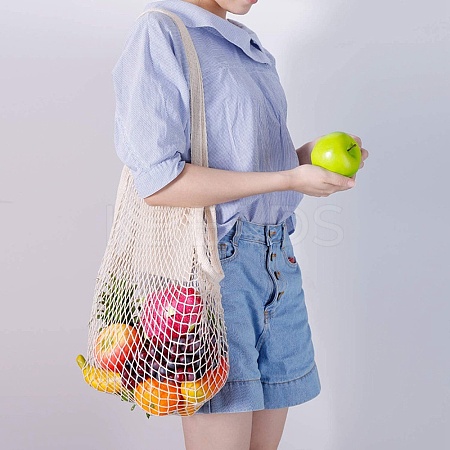 Cotton Woven Mesh Tote Bag HOUS-PW0002-06B-1