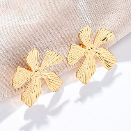 304 Stainless Steel Stud Earrings for Women EJEW-K306-20G-1