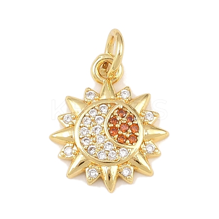 Brass Micro Pave Cubic Zirconia Pendants KK-H525-05A-G-1
