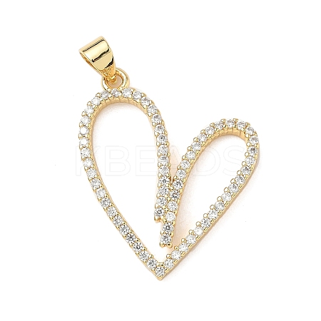 Brass Micro Pave Cubic Zirconia Pendants KK-D426-21C-G-1