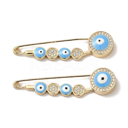 Real 18K Gold Plated Brass with Rhinestone Brooches JEWB-M040-01G-01-1