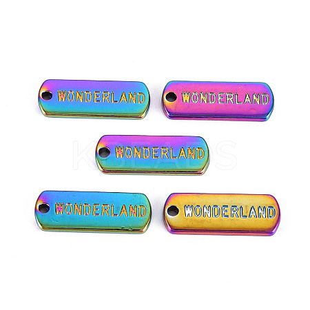 Rainbow Color Alloy Charms PALLOY-S180-252-NR-1