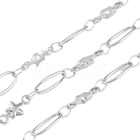 Non-Tarnish 304 Stainless Steel Link Chain CHS-H028-07C-P-1