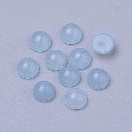 Natural White Jade Cabochons G-R416-6mm-54-1