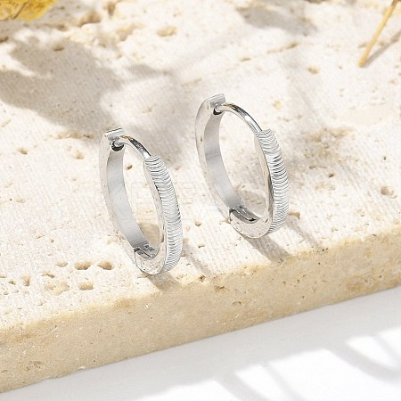 304 Stainless Steel Hoop Earrings for Women EJEW-C096-58P-1