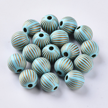 Plating Acrylic Beads OACR-S029-101-1