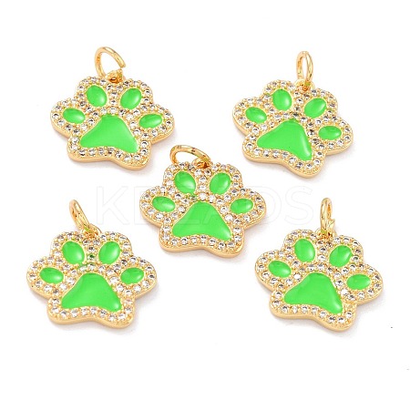 Real 18K Gold Plated Brass Micro Pave Cubic Zirconia Charms ZIRC-L100-085G-03-1