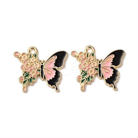 Alloy Enamel Pendants X1-FIND-H051-01B-G-1