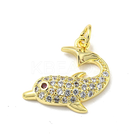 Brass Micro Pave Cubic Zirconia Pendants FIND-Z023-02B-1