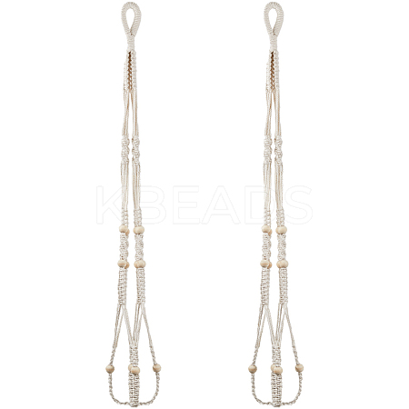 Cotton Crochet Macrame Hanging Planters AJEW-WH20042-17D-1