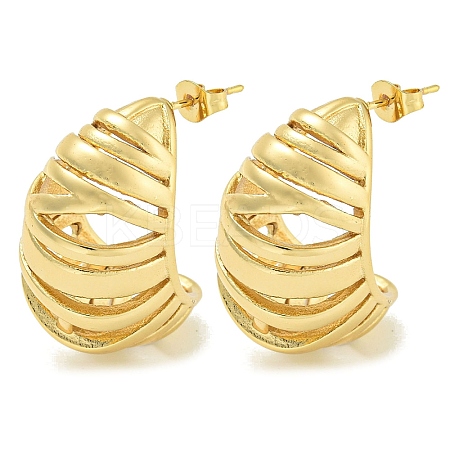 PVD Vacuum Plating 304 Stainless Steel Teardrop Stud Earrings for Women EJEW-G401-08G-1