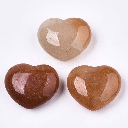 Natural Red Aventurine Heart Love Stone LS-G-N0326-56G-1