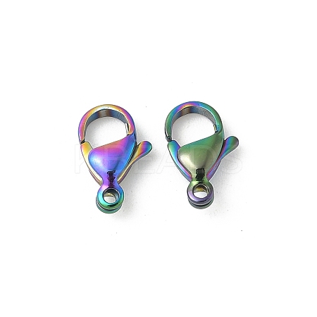 304 Stainless Steel Lobster Claw Clasps STAS-T065-15mm-34RC-1