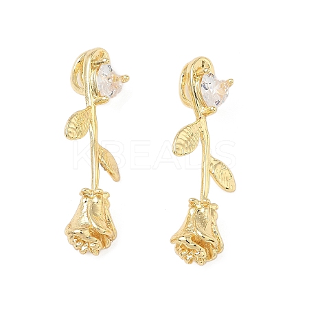 Brass Micro Pave Cubic Zirconia Pendants KK-L256-03G-1