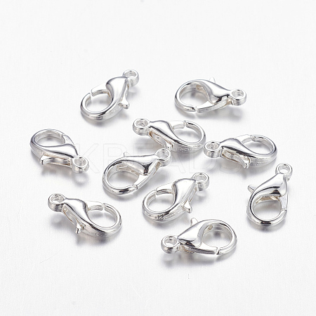 Zinc Alloy Lobster Claw Clasps PALLOY-R042-303-S-NF-1
