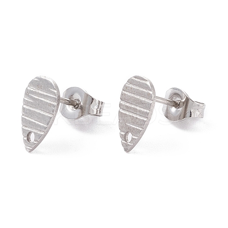 Non-Tarnish 304 Stainless Steel Stud Earring Findings STAS-L216-43P-1