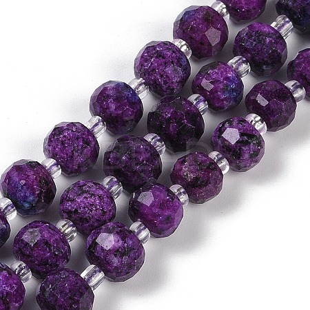 Natural Sesame Jasper Dyed Beads Strands G-H057-A21-03-1
