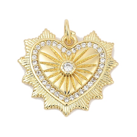 Brass Micro Pave Cubic Zirconia Pendants KK-U058-58A-G-1